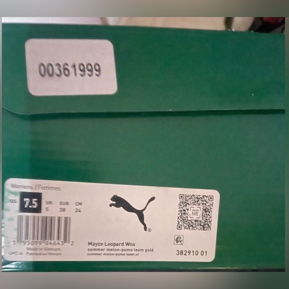 NWT Puma Mayze Leopard Summer Melon Puma Team Gold Women’s 7.5 - Picture 15 of 16